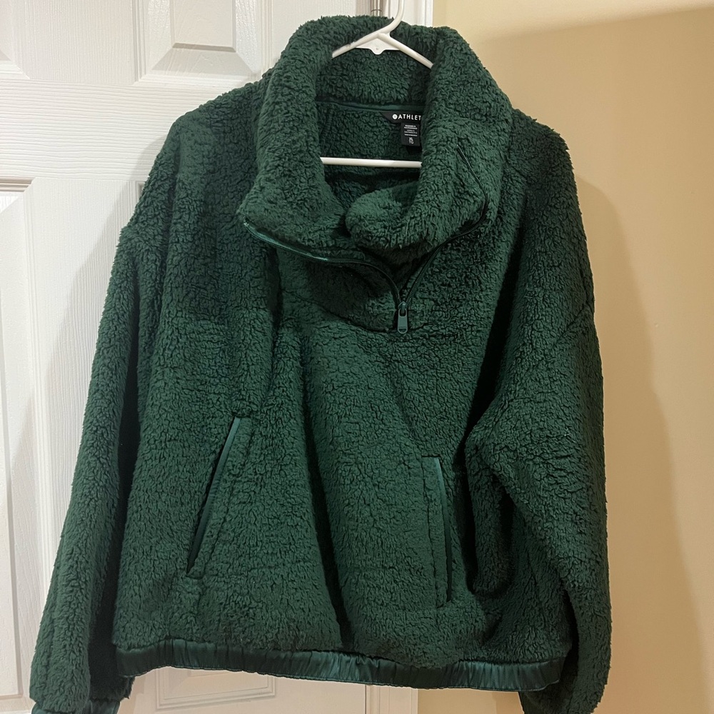 Green Sherpa Fleece Jacket